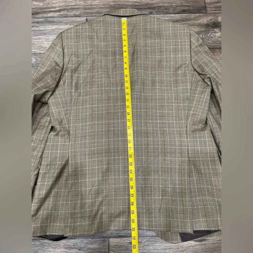 Peter Millar‎ Men's Wool Windowpane Plaid Blazer Sport Coat Jacket Sz 46R